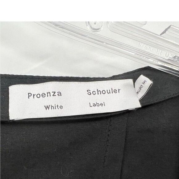 Proenza Schouler White Label Puff Sleeve Half Zip Cotton & Linen NWT 6 $450 - Picture 7 of 7